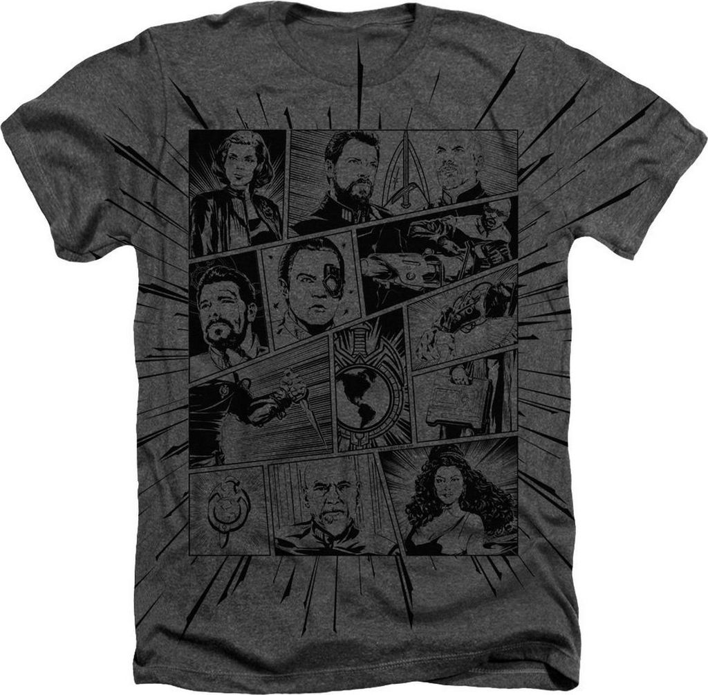 Star Trek - T-Shirt für Herren/Damen Uni, meliert TV27065 (L) (Holzkohle)