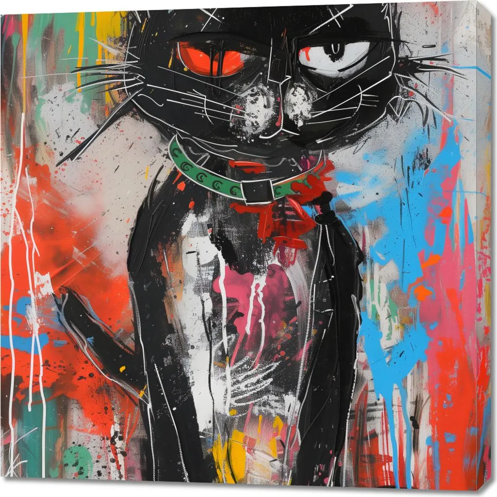 Image Chaton Grincheux 90x90 cm - Fini les Murs Vides et Tristes !