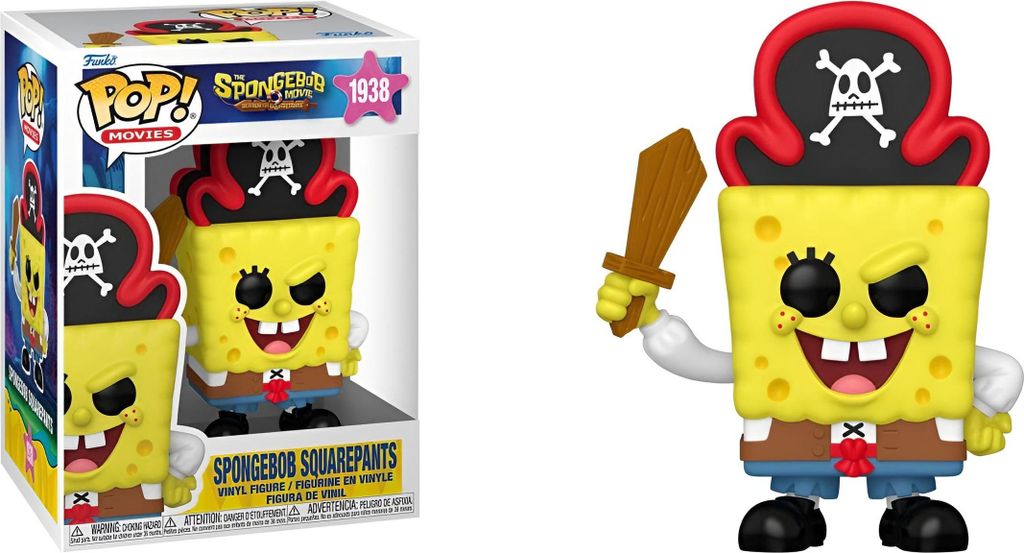FUNKO POP! Vinyl Figur Animation The Spongebob Movie Spongebob Squarepants Pirate 1938