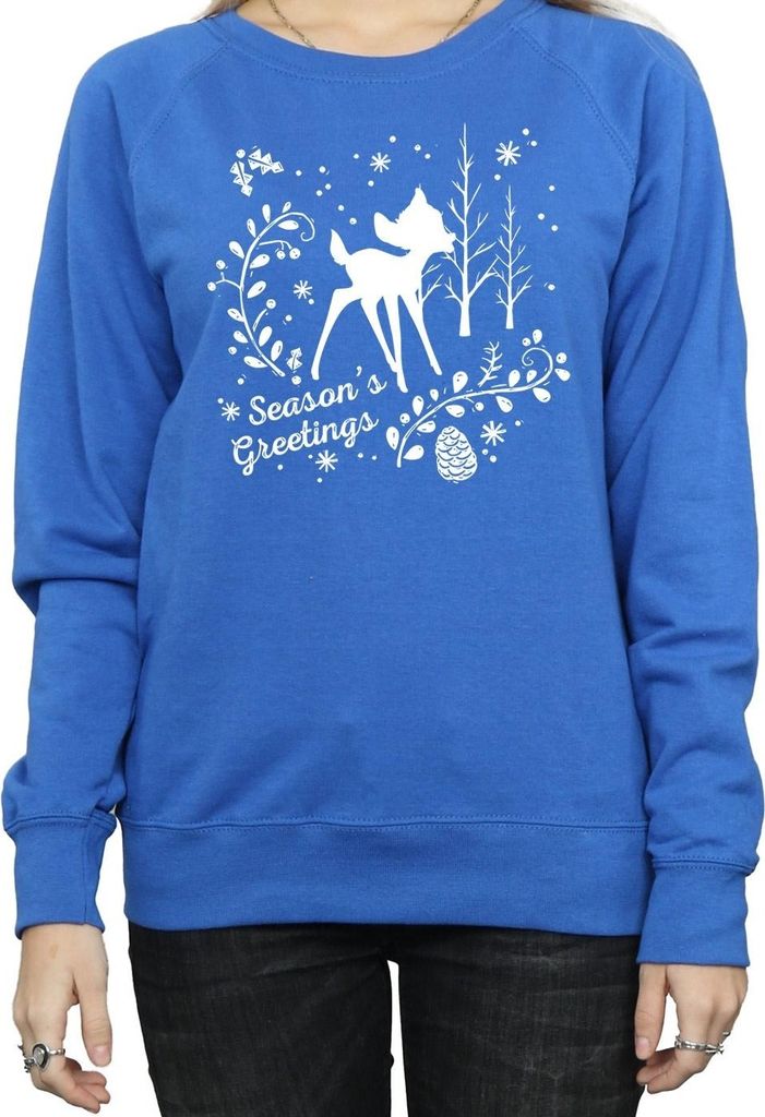 Disney - "Christmas Greetings" Sweatshirt für Damen BI3924 (L) (Königsblau)