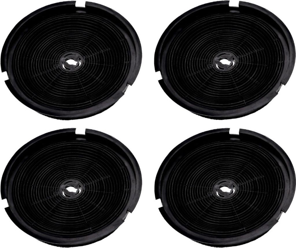 4x Trade-Shop Aktivkohlefilter Ø190mm ersetzt AEG Electrolux 421001890000/2 5026816500/3 5029091000/4 902979378/4 Technowind Typ H / Dunstabzugshaube