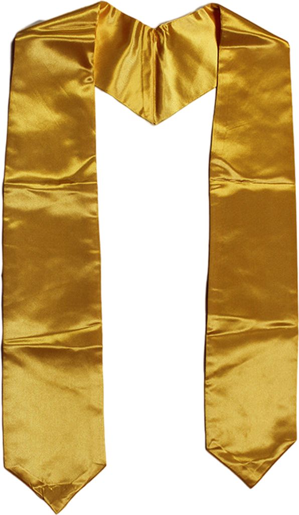 Abschluss-Stola, superweich, leuchtende Farben, Kunstseide, Unisex-Erwachsene, Abschluss-Ehrenstola für Studenten-Golden