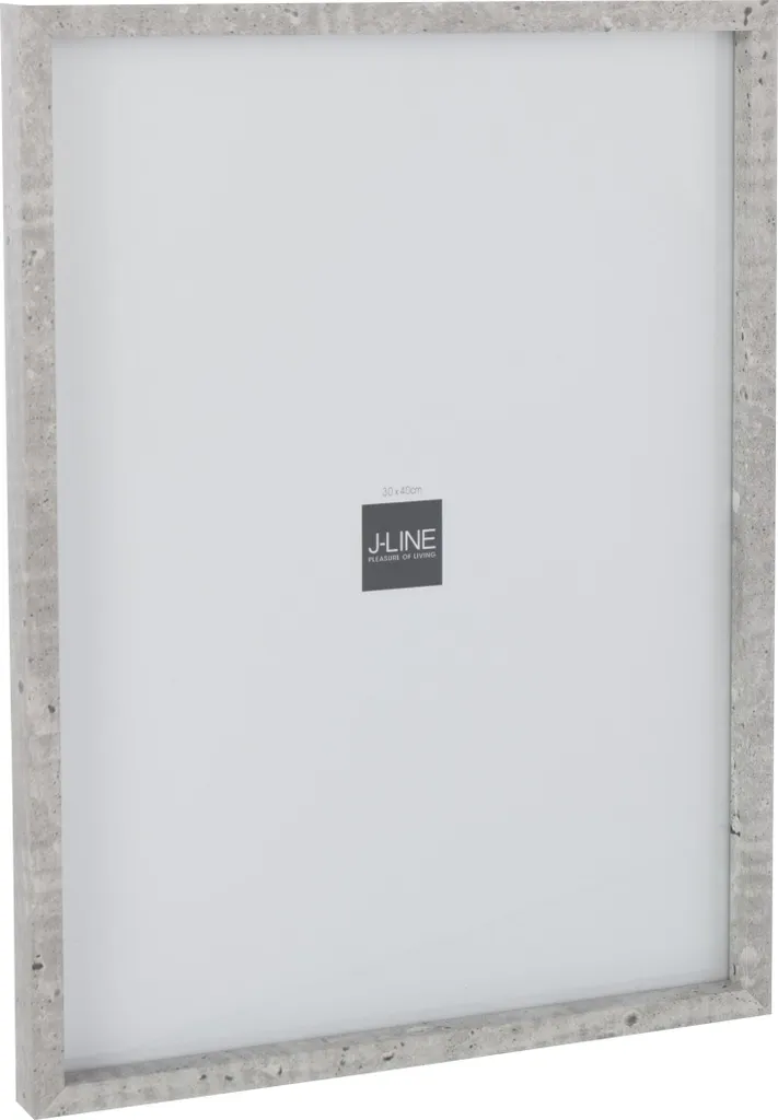 Cadre Photo 30x40 J-Line en MDF Gris Clair avec Vitre de Protection