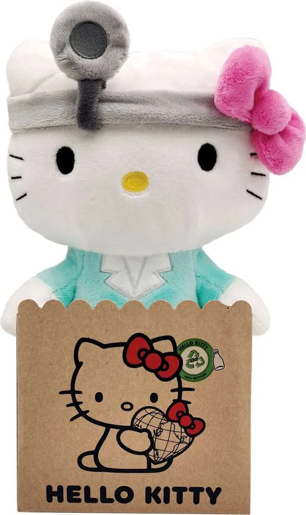 Peluche Hello Kitty Médecin 24 cm - Pour rassurer les enfants au soin