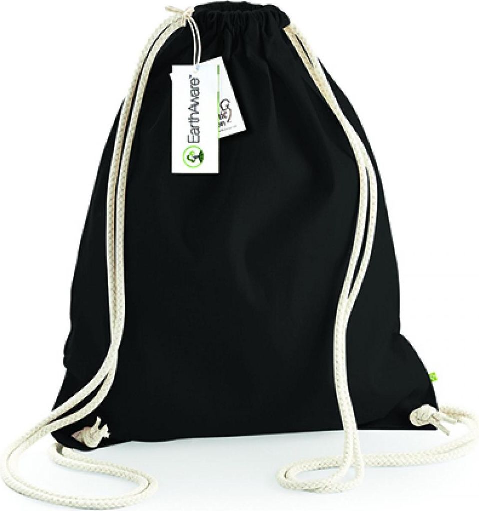 Westford Mill W810 | EarthAware Organic Gymsac / 37 x 47 cm - Farbe: Black - Größe: 37 x 47 cm
