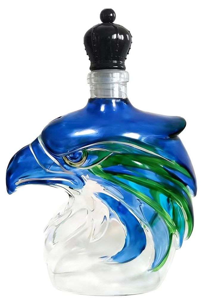Whiskykaraffe in Adlerform, 350 ml, handgefertigt, bleifreies Glas, dekoratives Geschenk für Bourbon-Liebhaber und Sammler