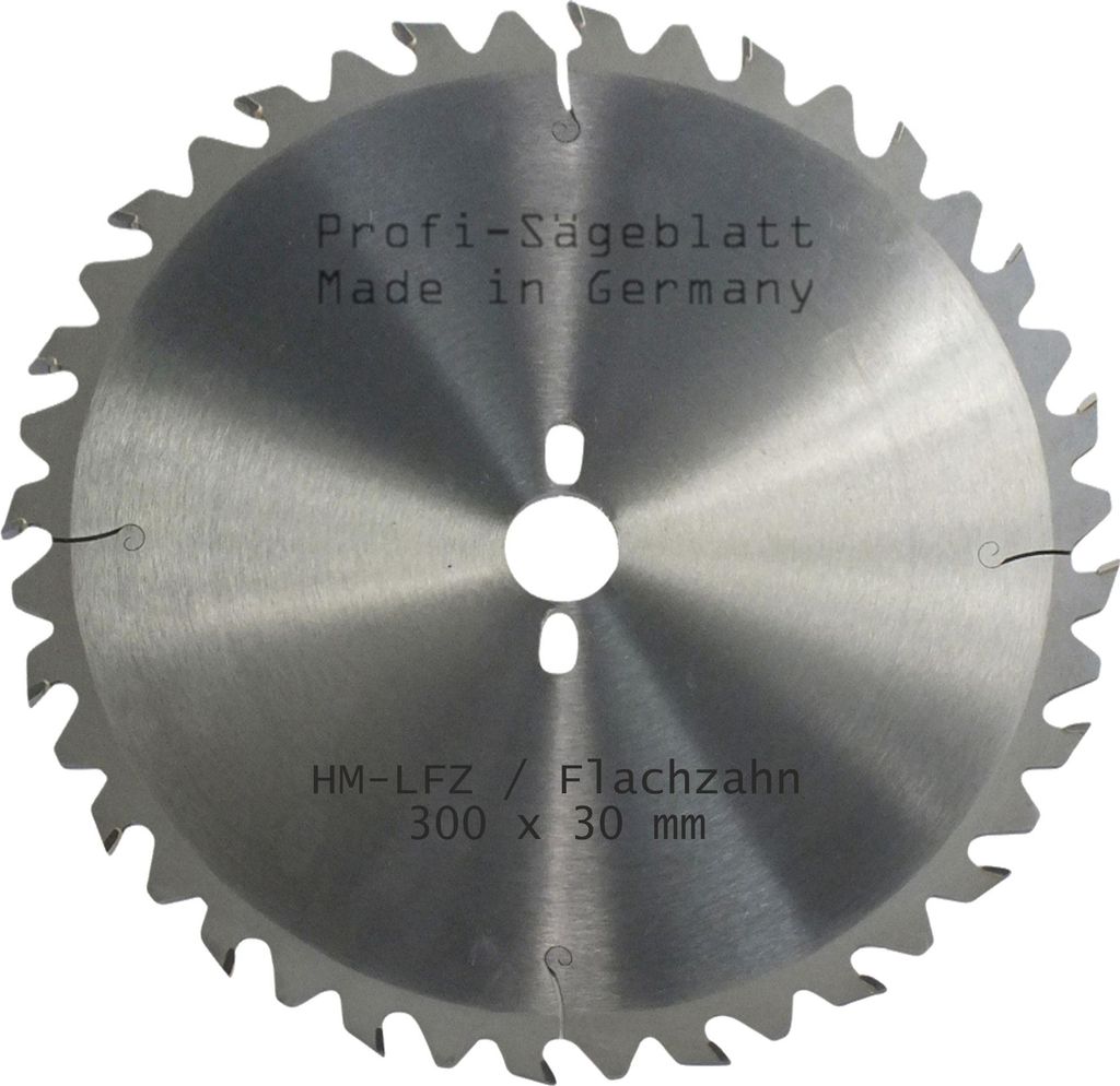 HM Sägeblatt 300 x 30 mm Z= 20 LFZ Flach-Zahn Hartmetallzahnung mit Spanabweiser für Tischkreissäge, Wippsäge und Brennholzsäge Kreissägeblat...