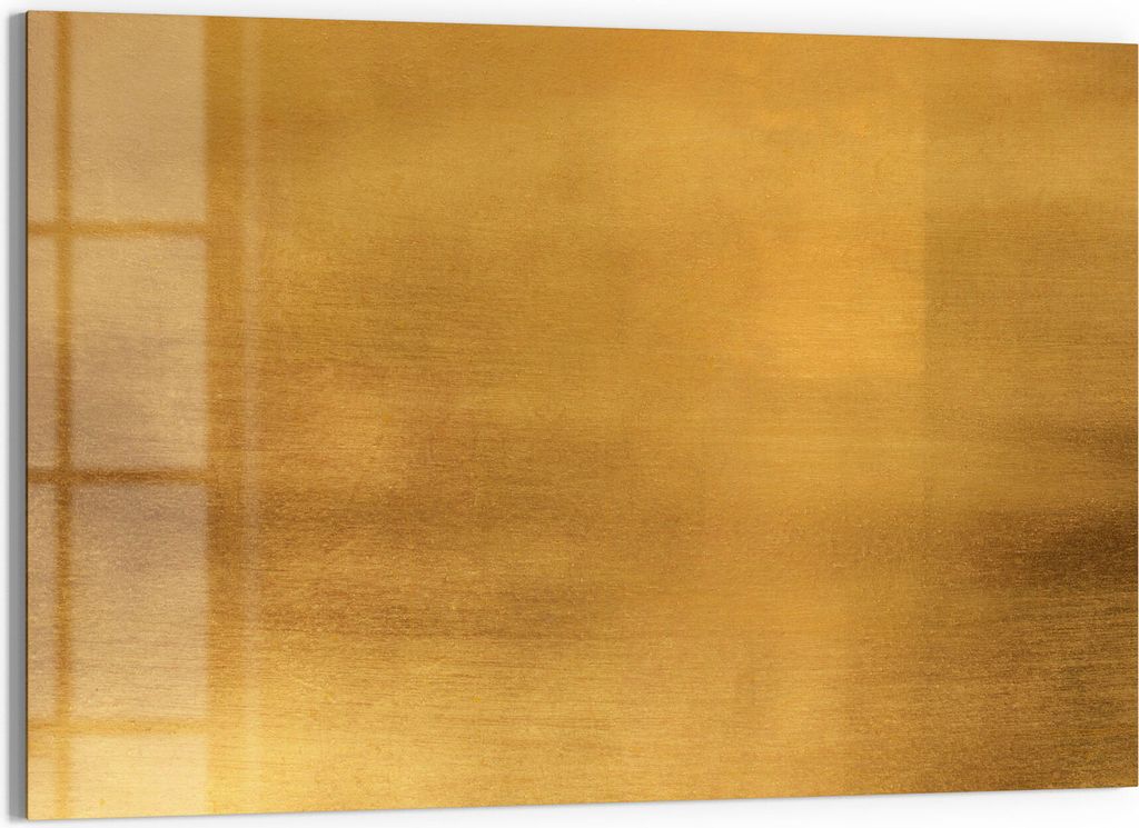 DEQORI Magnettafel Glas 90x60 cm 'Gebürstetes Goldblech' beschreibbar Whiteboard