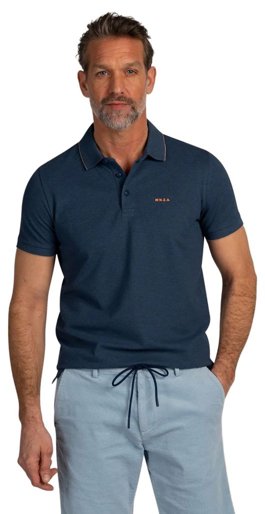 Dunkelblauer Polo New Zealand normale Passform