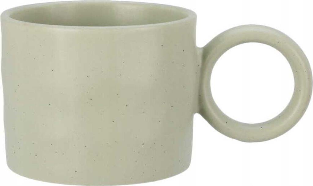 Porzellanbecher mit Henkel 370ml Dekor gesprenkelt