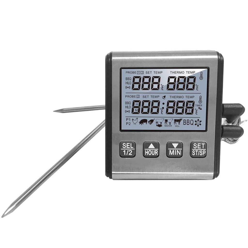 Digitales Fleischthermometer mit zwei Sonden, BBQ Produktbild 