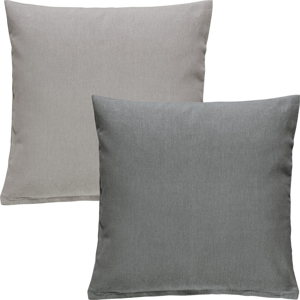 REDBEST Kissenhülle Tulsa" 2er-Pack stein/grau 50x50 cm"