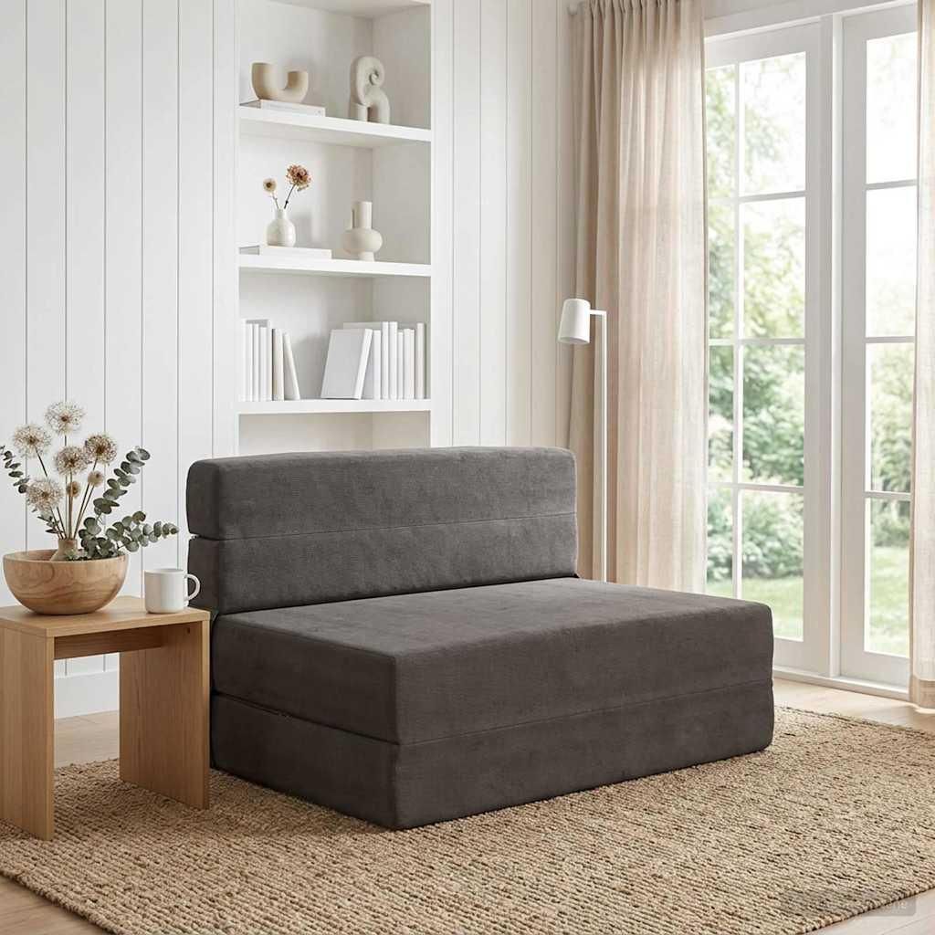 vidaXL Klappsofa Bett Dunkelgrau 70 x 80 x 60 cm Stoff