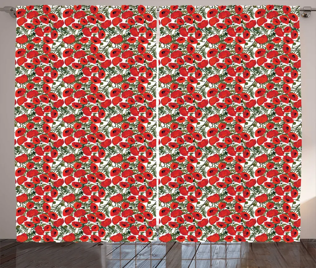 Tenda Botanica ABAKUHAUS 280x175 - Papaveri Rossi per Soggiorno