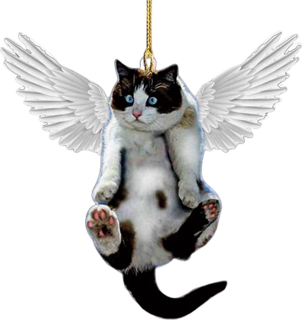 1/6 Stück Autoanhänger, Katzendesign, Acryl, hängende Dekoration mit Lanyard, Kätzchen, Auto-Rückspiegel, hängendes Zubehör