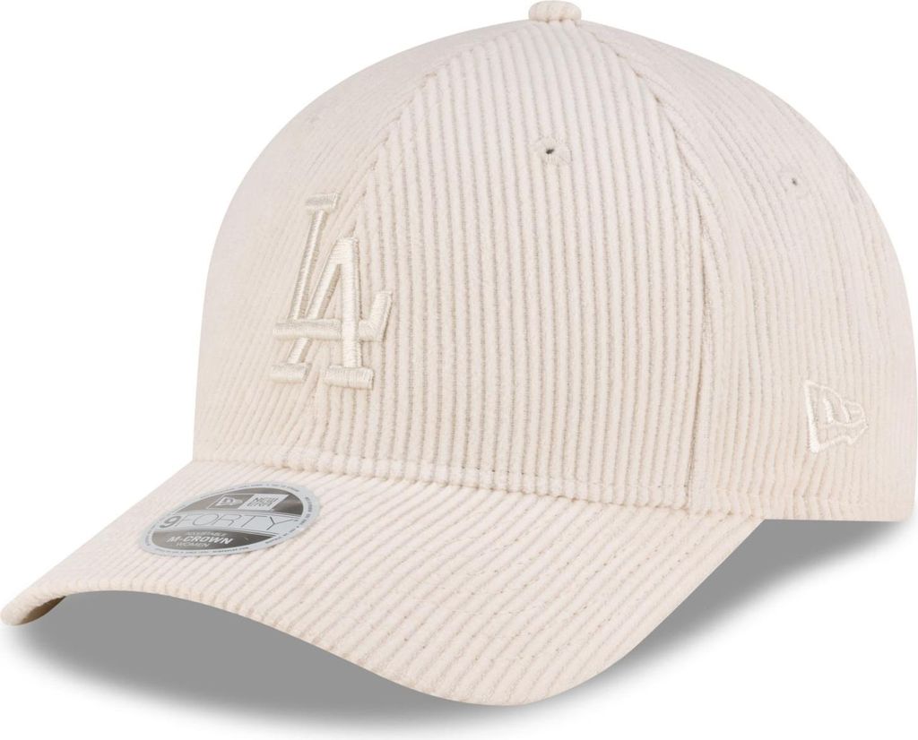 New Era Damen MLB 9FORTY Cord Cap Los Angeles Dodgers Pastellbeige