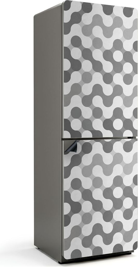 Geometrische Wellenkreise – Magnetische Kühlschrank Abdeckung – Dekorfolie magnetisch Küche – Kühlschrank Magnet Deko – selbstklebende M...