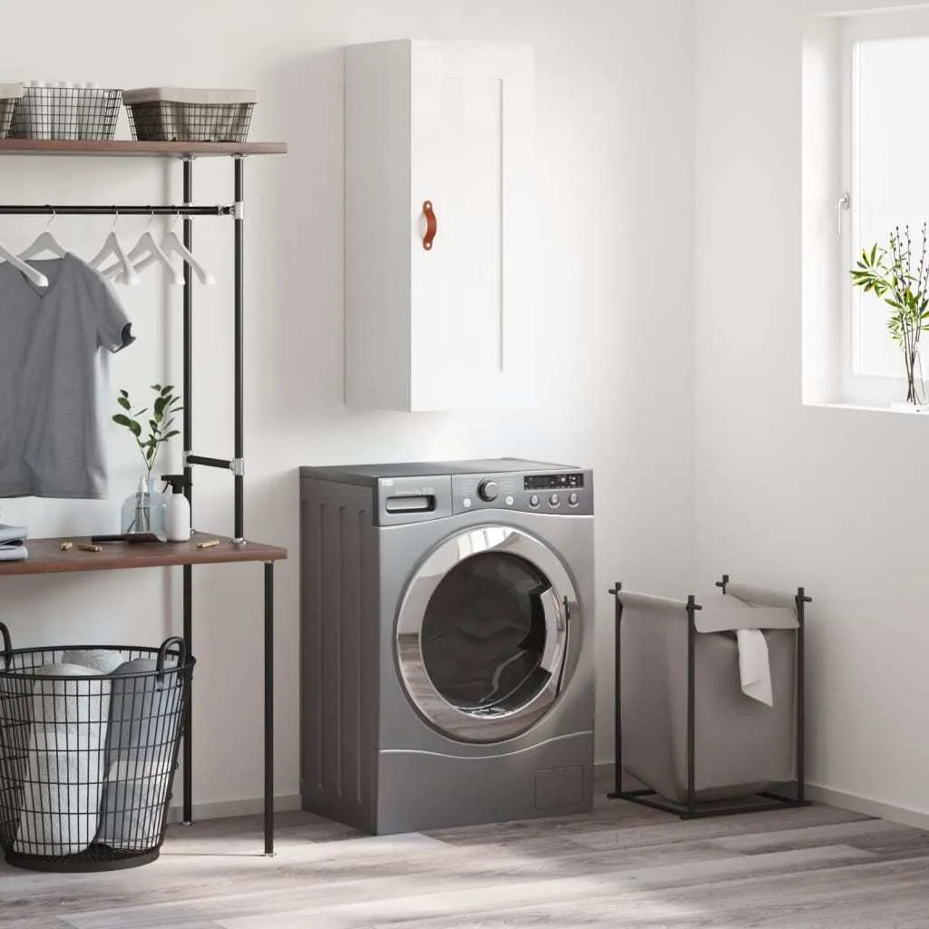 Mobile Parete Slim Bianco Lucido 34,5x34x90 cm | Arredo Bagno e Cucina