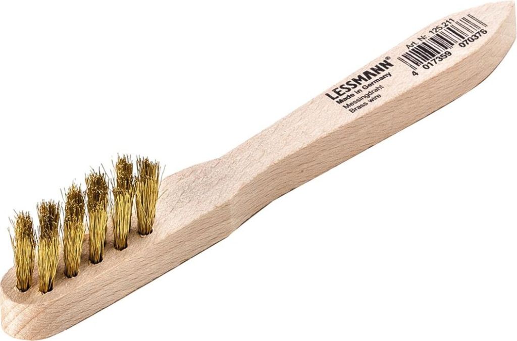 Lessmann Zündkerzenbürste Messing gewellt 0,15x150mm