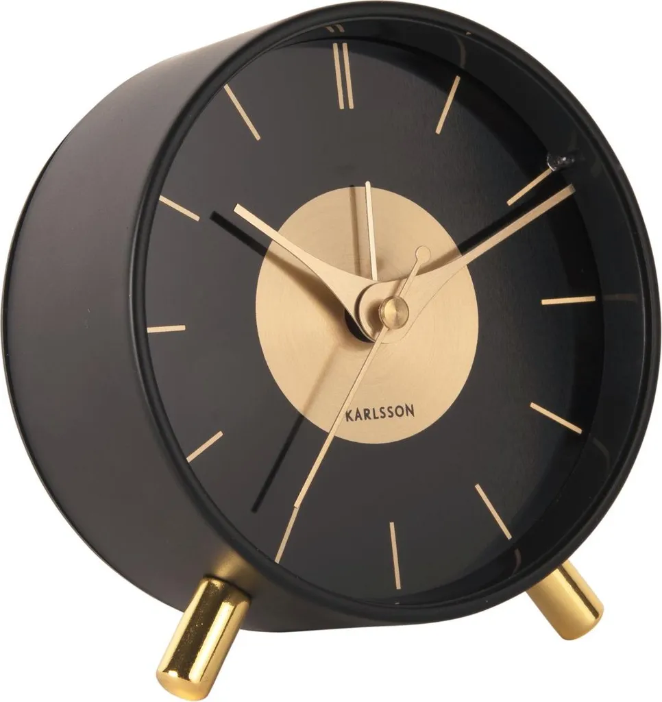 Réveil Décoratif Glamour DISC OR 11cm - Idéal pour Chambre et Bureau