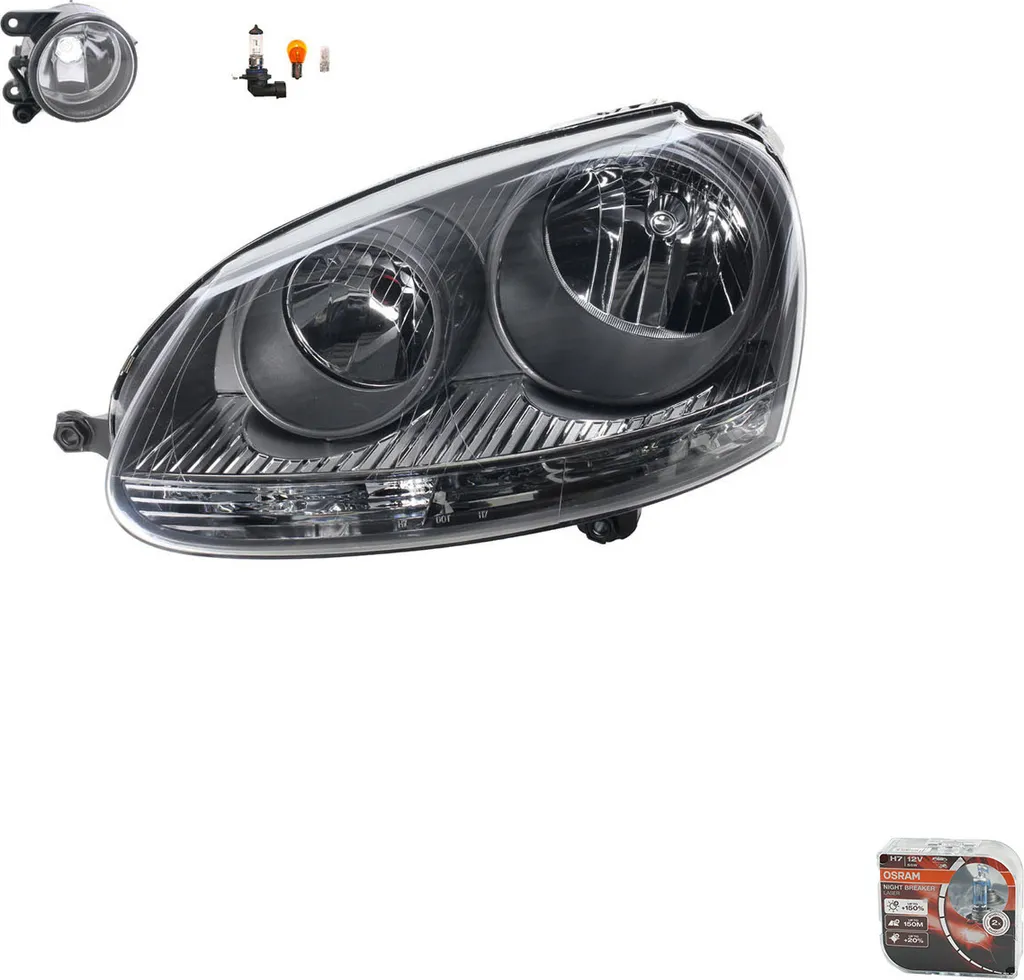 Gruppo Ottico Johns + Lampadine Osram Laser per VW Golf V 2003-2009 1K