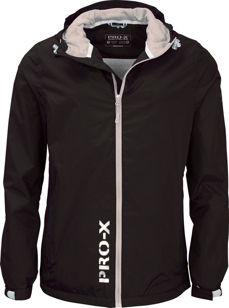 PRO-X ELEMENTS Kinder-Regenjacke FLASHY SCHWARZ SCHWARZ 164