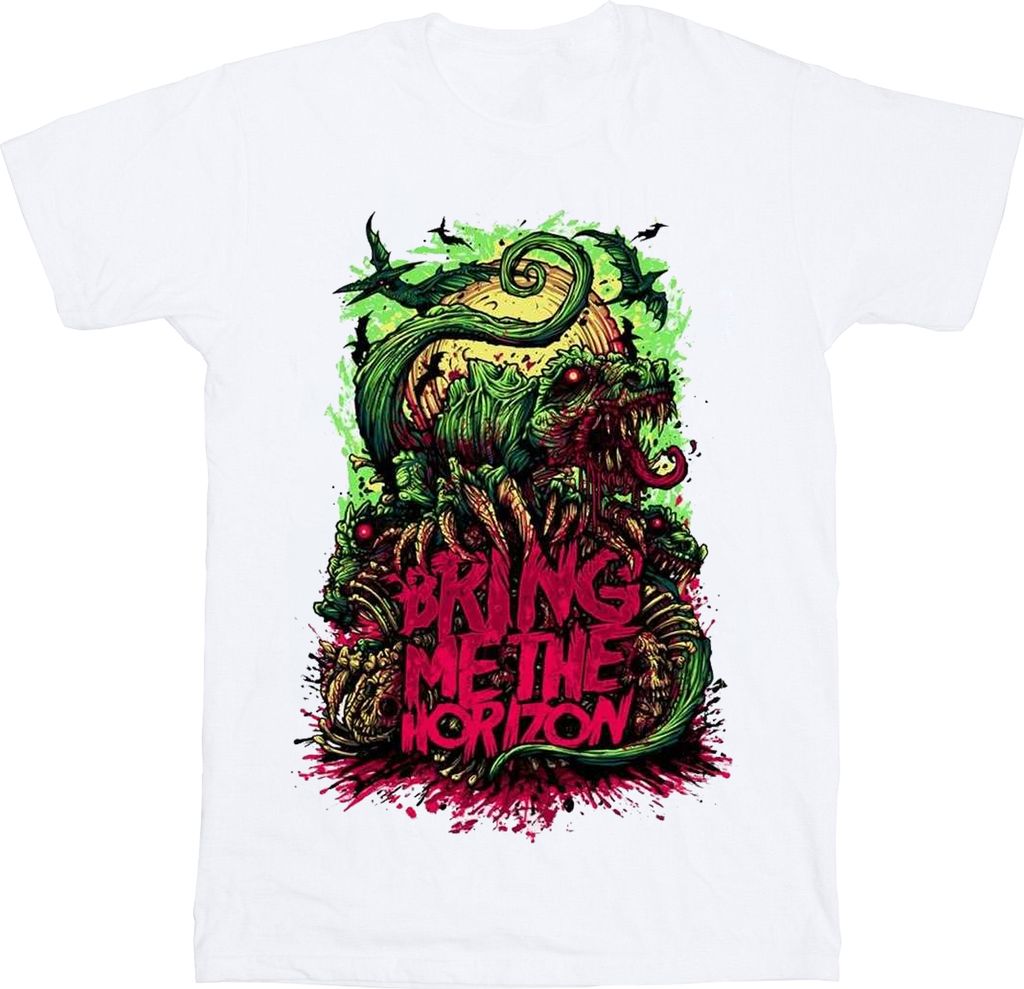 Bring Me The Horizon - T-Shirt für Herren/Damen Uni RO3407 (XL) (Weiß)