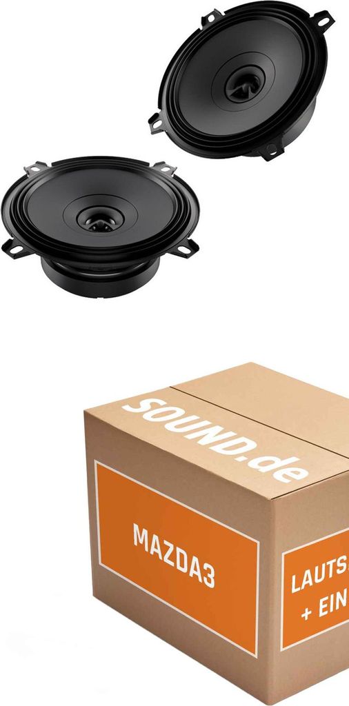 Lautsprecher Boxen Einbaupaket hinten Audison APX 5 passend für Mazda3 Typ BL | 2x Tief-Mitteltöner mit integriertem Hochtöner 150W MAX