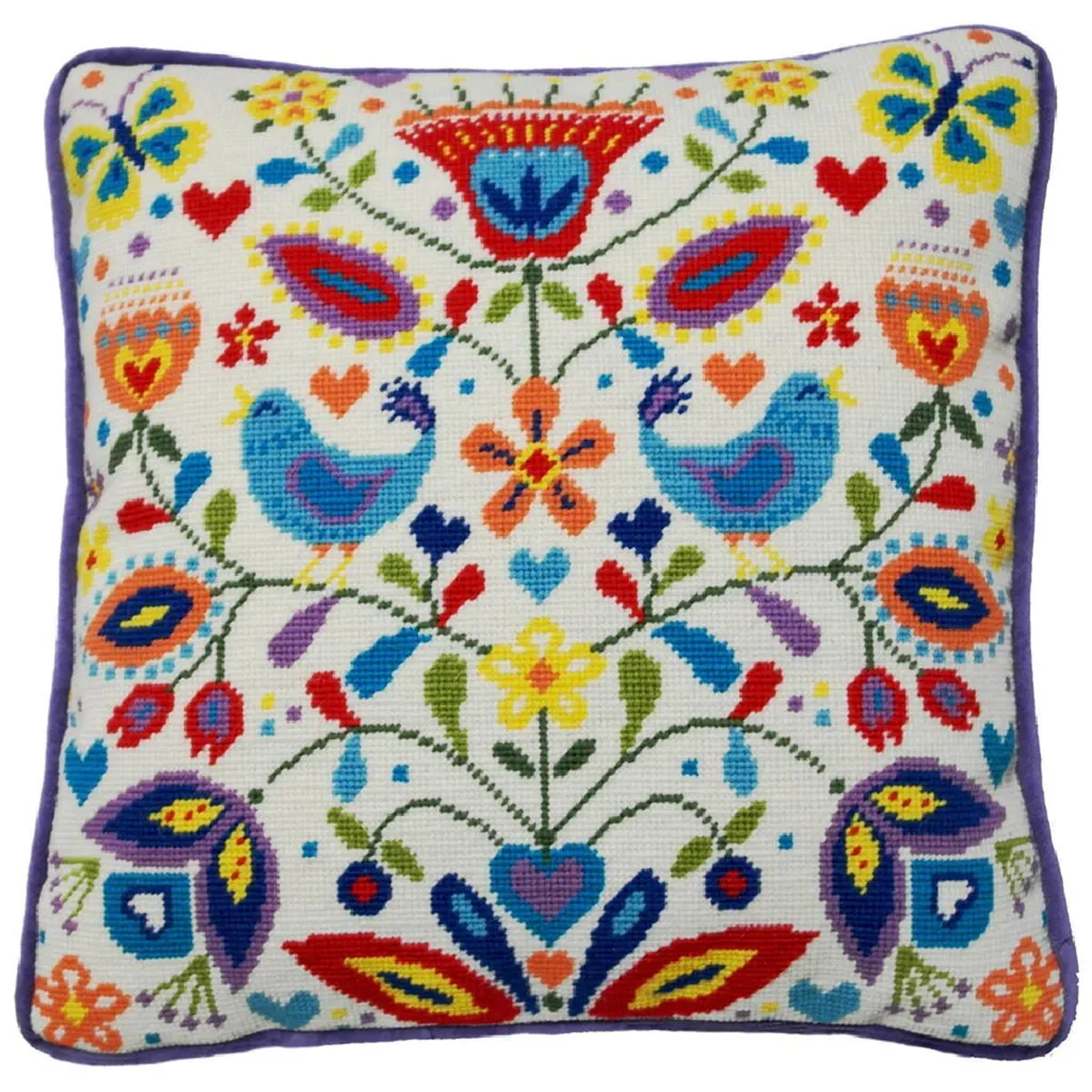Ensemble Coussin à Broder avec Motif Pré-imprimé 35,5 cm Bothy Threads