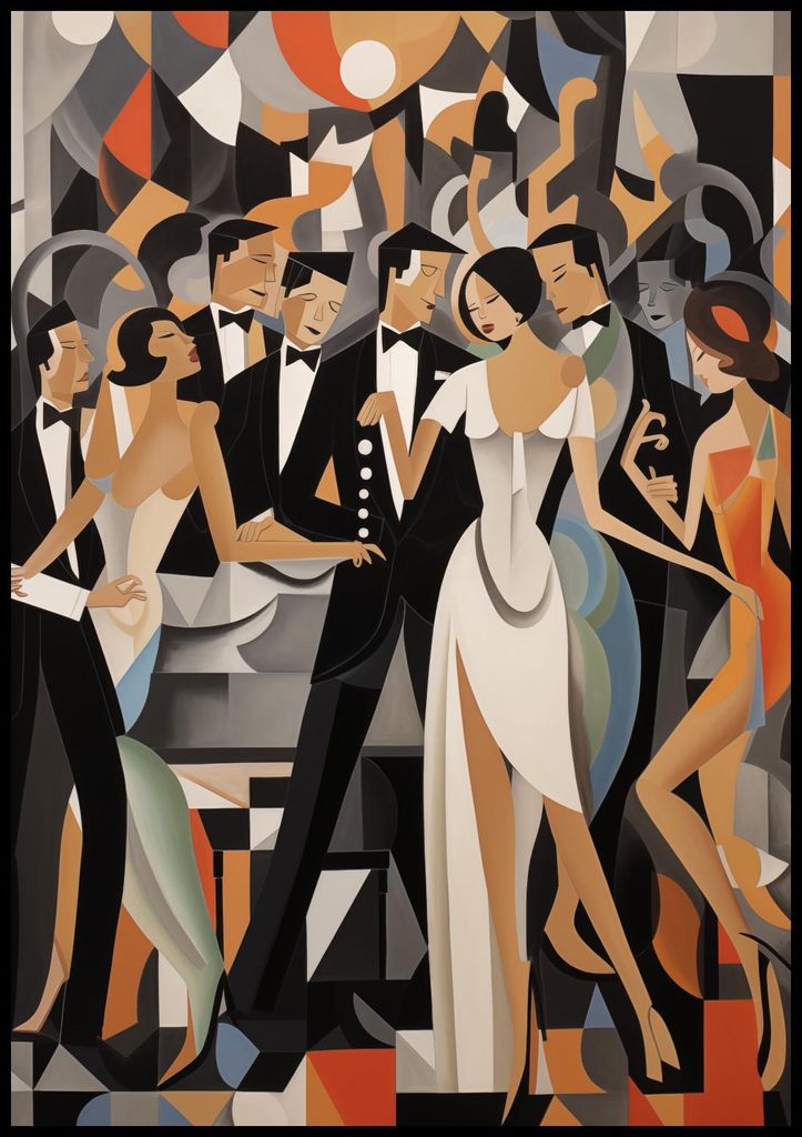 Plakat 70x100cm Bal w Art Deco Zdjęcie produktu 