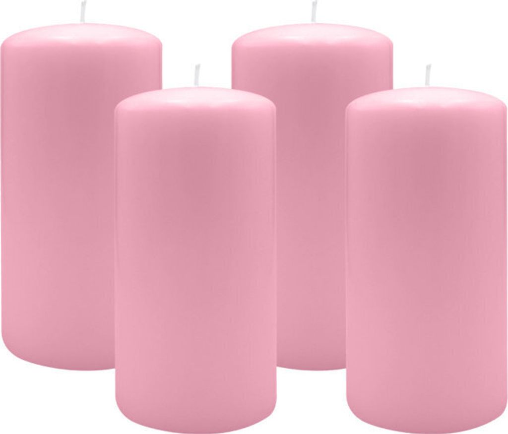 2er Set Adventskranzkerzen Rosa Ø 100 x 300 mm