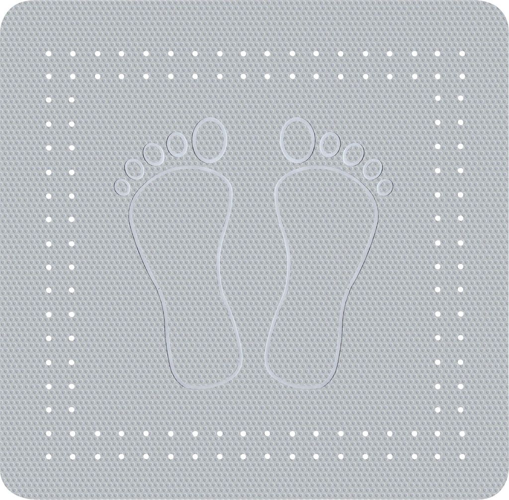 Kleine Wolke Duscheinlage Foot" hellgrau 55x55 cm" Produktbild 