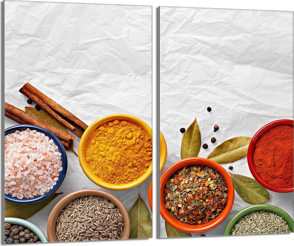 Copri Piano Cottura Vetro Ceramica 2 Pezzi 30x52 Spezie Cucina