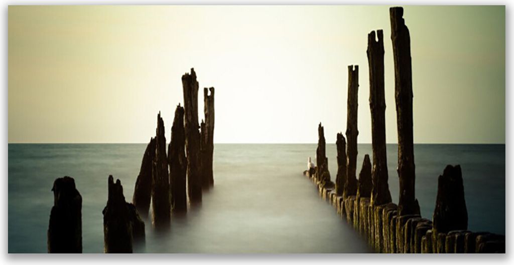 Tulup Leinwand-Bilder 120x60 Wandbild Canvas Kunstdruck Meer Landschaft