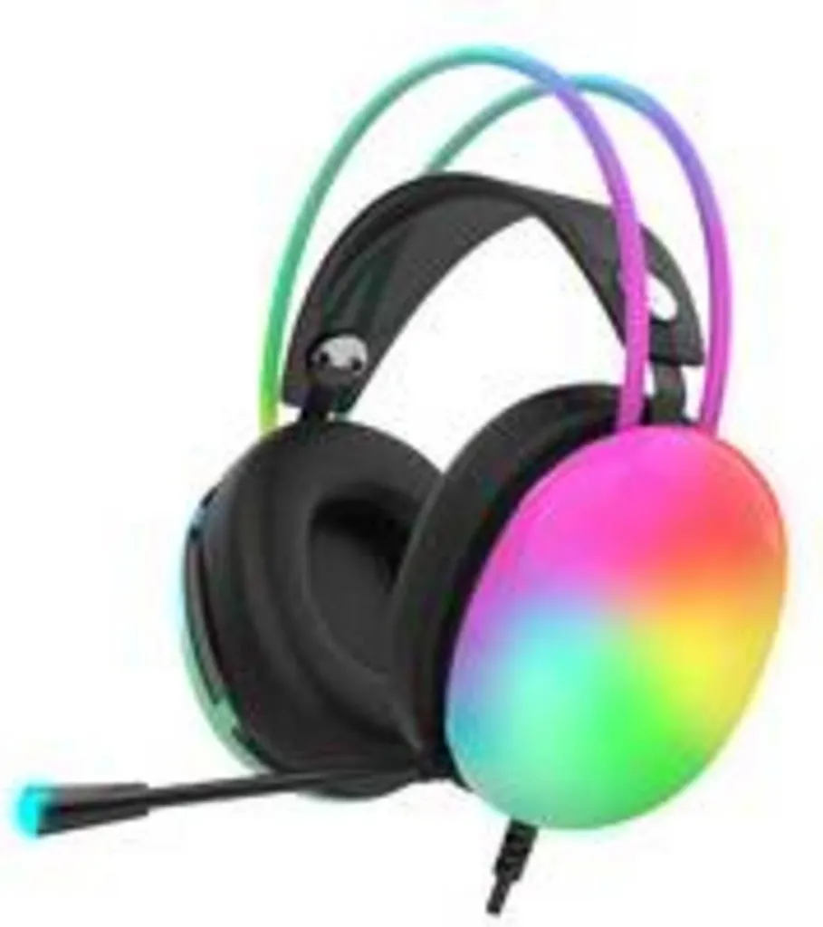 Casque Gaming RGB LED INCA IGK-X8S Noir avec Son Virtuel Surround 7.1
