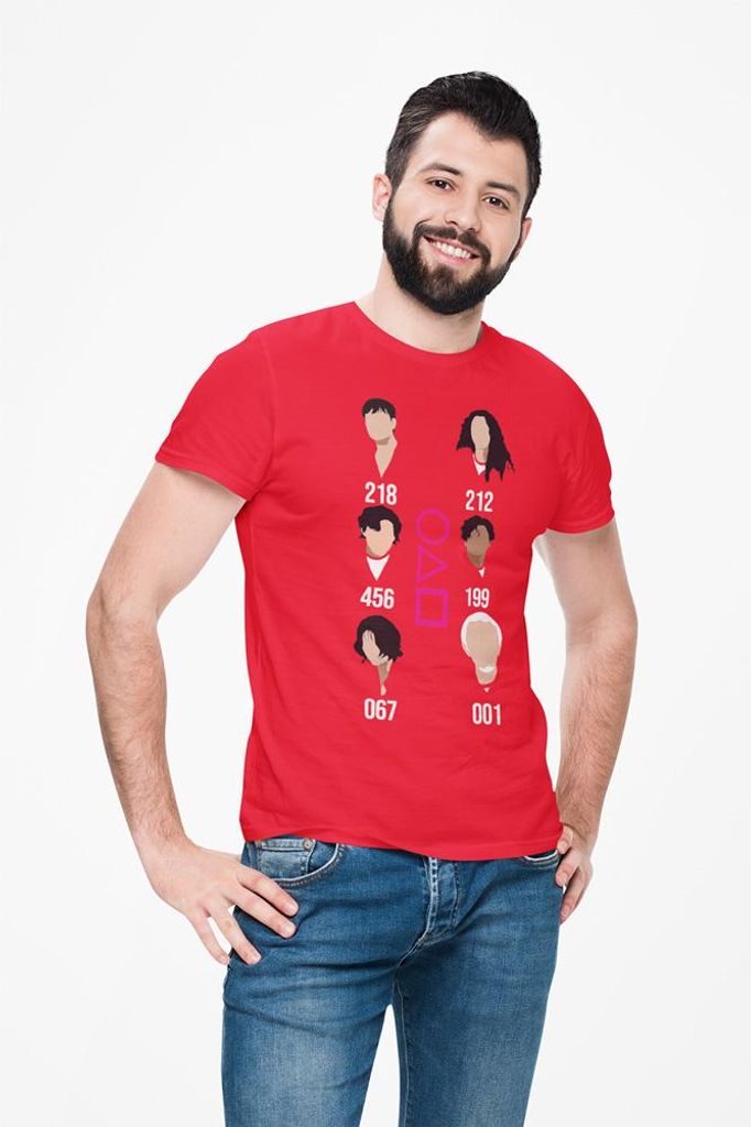 D&B Uni Polo MO00064 SquidGame Rot-Größe 5XL