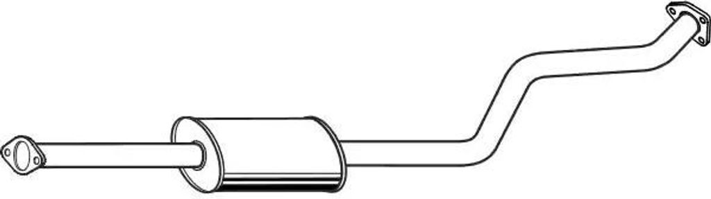 VEGAZ MIS-217 Mittelschalldämpfer Schalldämpfer für MITSUBISHI Lancer VII Limousine (CSA, CTA) Lancer VII Kombi (CSW, CTW)
