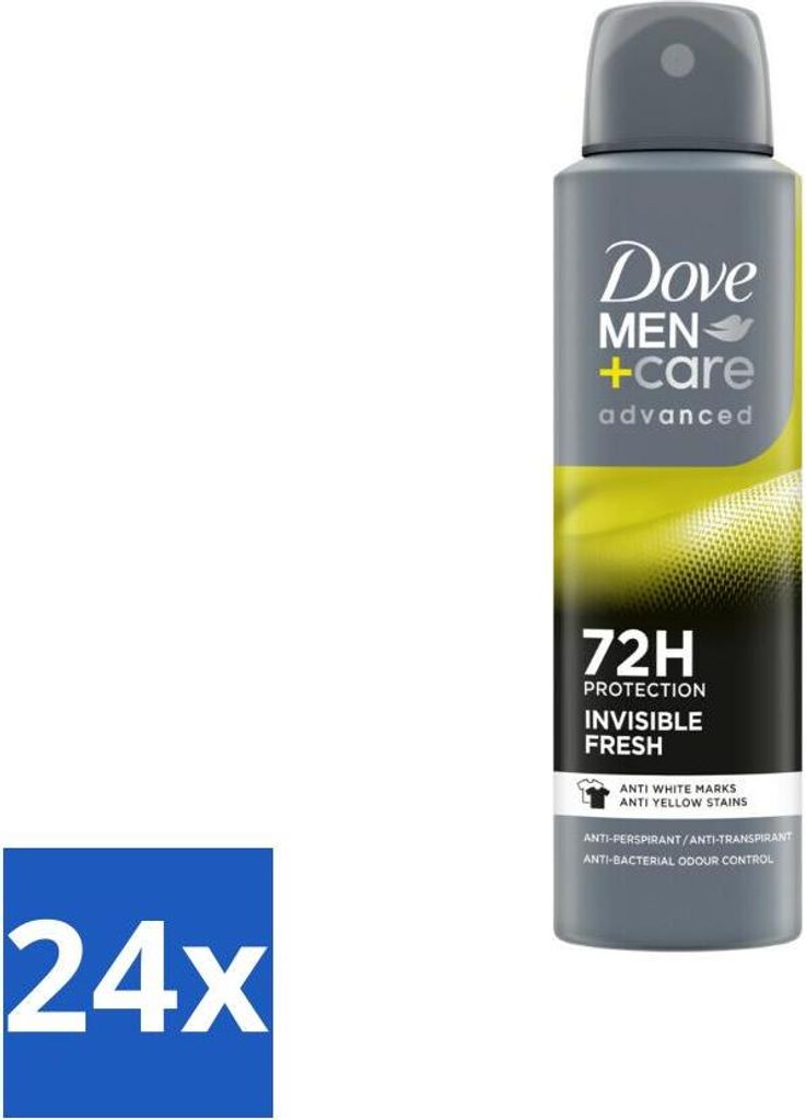 Dove Men+Care Deodorant Spray - Unsichtbare Frische - 150 ml - Vorteilspack - 24 Stücke