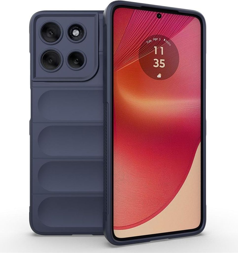 Motorola Moto G56 Hülle - Coverup Hands-On Rugged Back Cover - Blau
