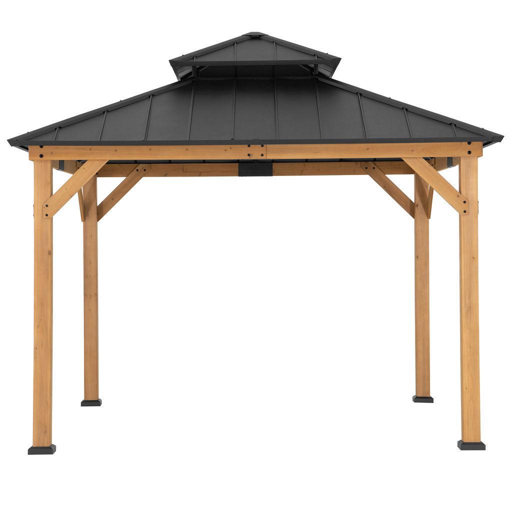 Sunjoy Zedernholz Gazebo / Pavillon 3x3 KAPS - 330cm x Produktbild 11