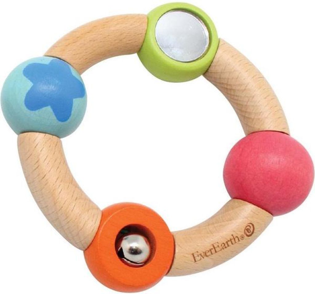 zubný krúžok malá modrá hviezda 11 cm drevo Obrázok produktu 