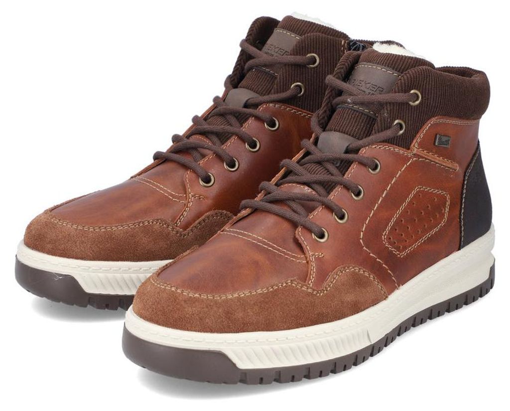Rieker Herren Echtleder Schnürstiefel braun , Herren:43 EU Produktbild 