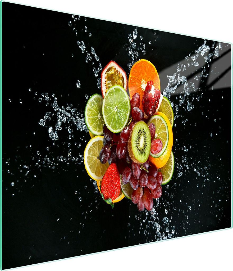 Schneidebrett aus Glas, 52x30 cm, Obst Produktbild 