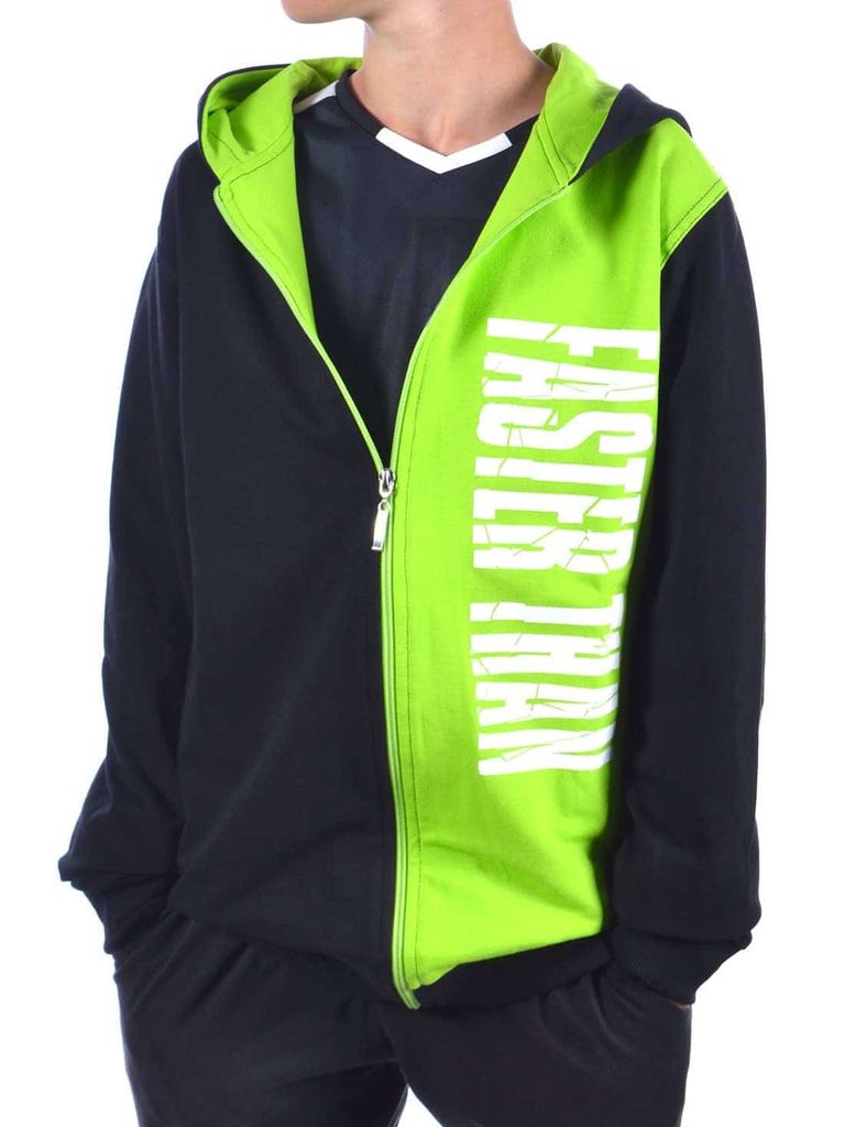 BEZLIT Jungen Sweatjacke mit Logo Print Hellgrün 110