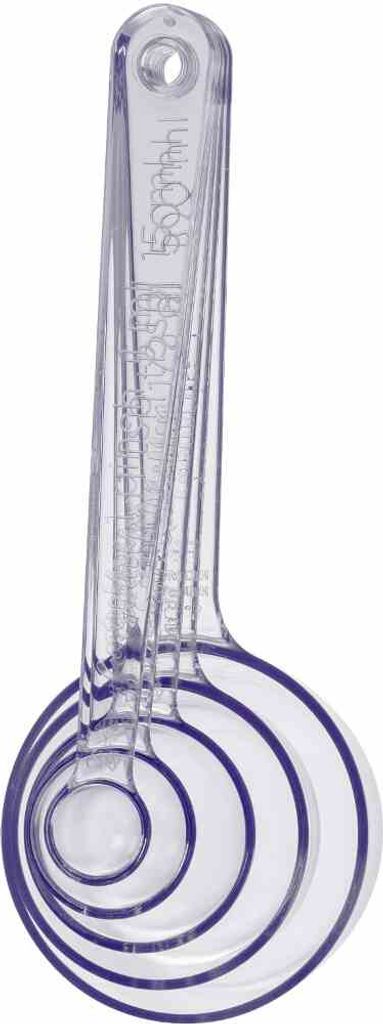 GastroMax Messlöffel Kunststoff 5er Set transparent Produktbild 