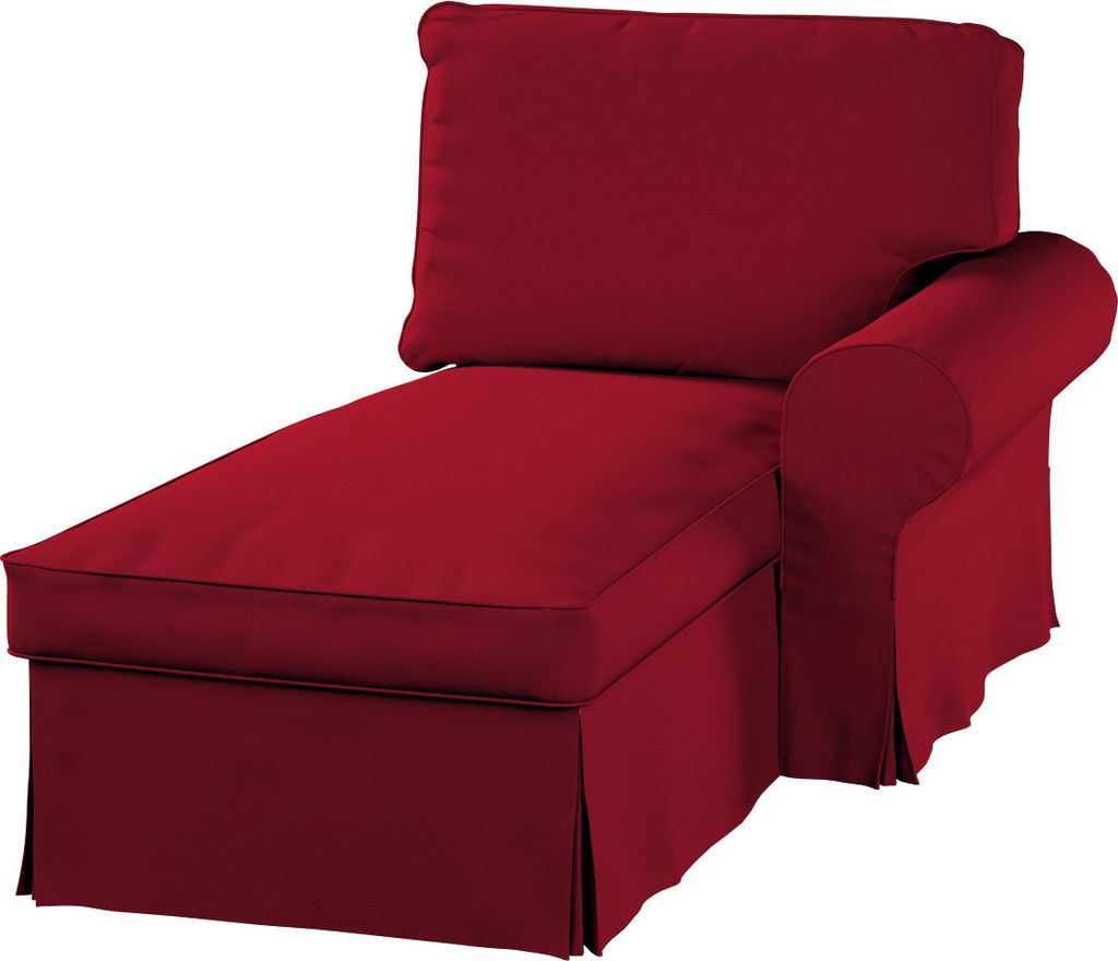 Dekoria Bezug für Ektorp Récamiere rechts, rot, Sofahusse für Ektorp Recamiere rechts