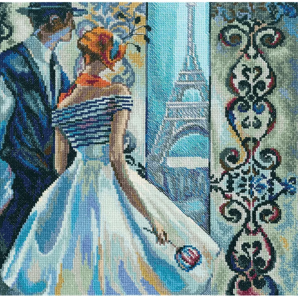 Kit Point de Croix Compté RTO M236 Printemps à Paris 30x30 cm