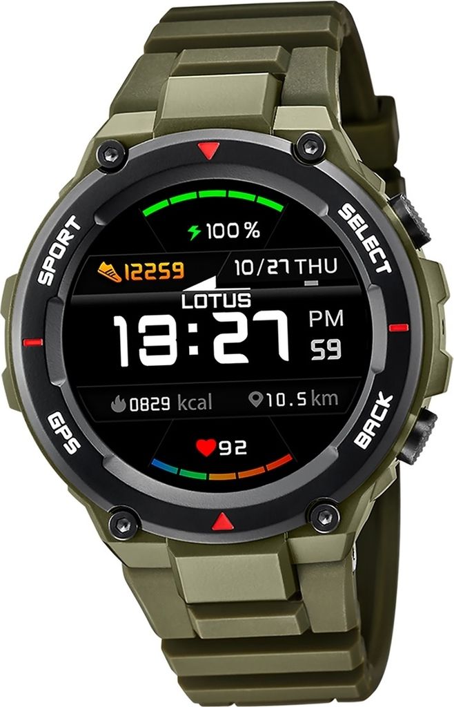 Lotus Silikon Herren Uhr grün Sport Elegant Multifunktion D2UL50024/3