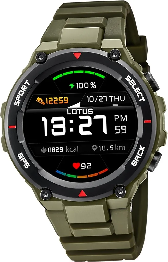 Lotus Orologio da uomo in silicone verde Sport Elegante Multifunzione D2UL50024/3
