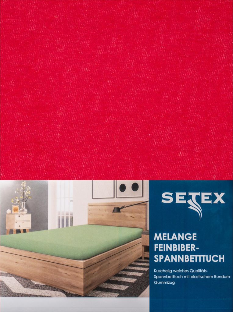 Setex Feinbiber Spannbettlaken 180-200 x 200 cm rubin Feinbiber-Ausführung für extra Wärme an kalten Tagen